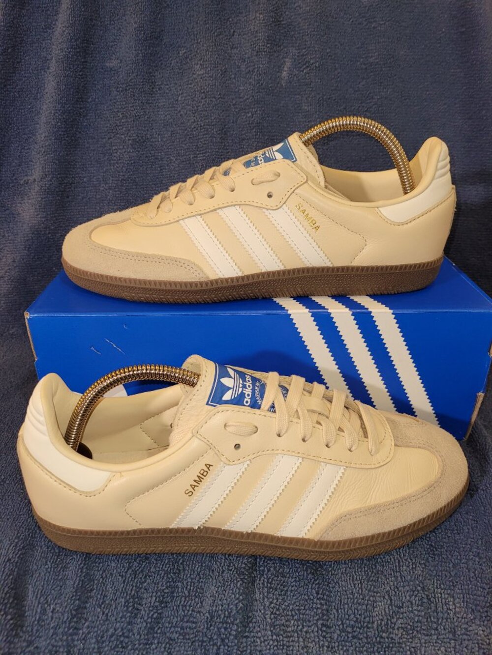 Adidas Samba Mens Size 8.5 OG Sand Beige White Brown Gum Sneakers JR0914 (#2988)